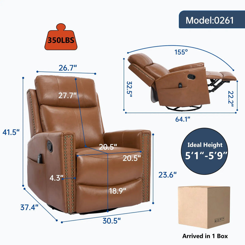 Deep Swivel Recliner and Massage Chair by HouseOfZazla