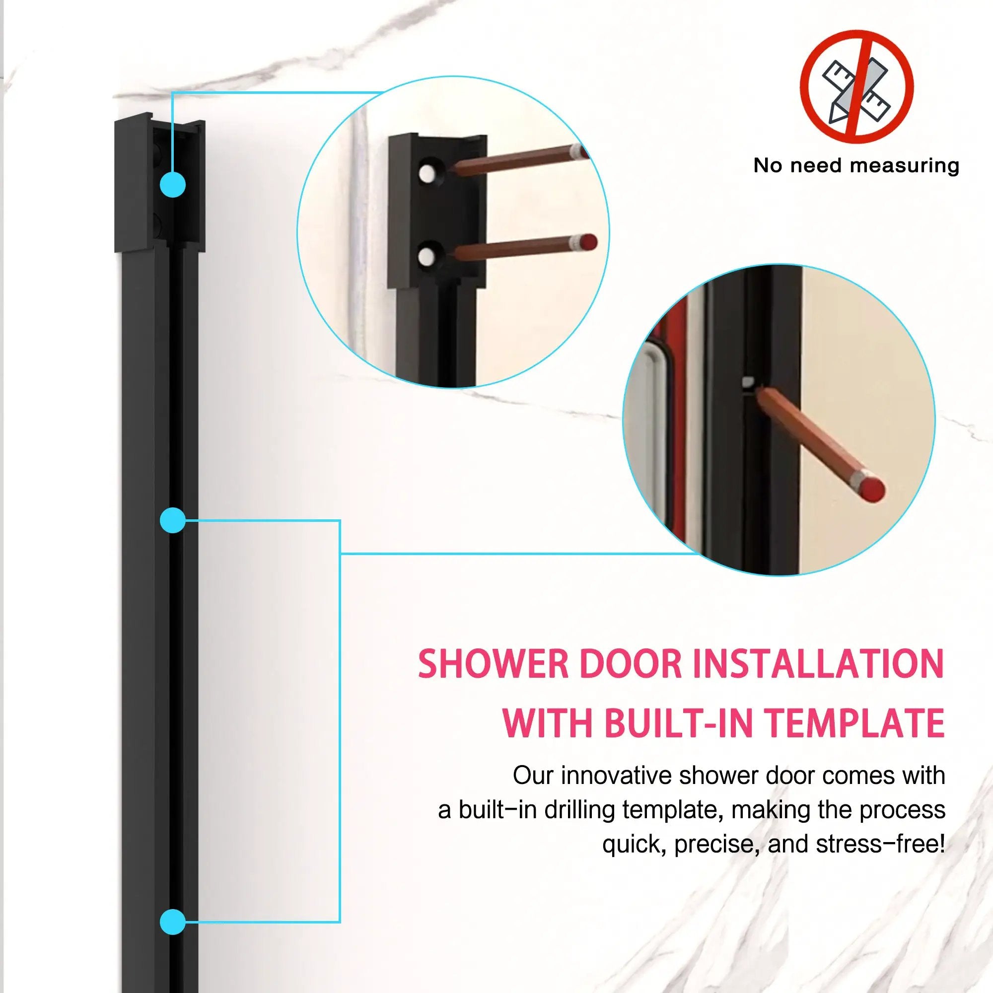 56-60" W x 74" H Semi-Frameless Sliding Shower Door by HouseOfZazla