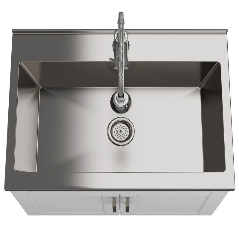 Hennessy - Deluxe Laundry Cabinet With Faucet And Stainless Steel Sink by HouseOfZazla