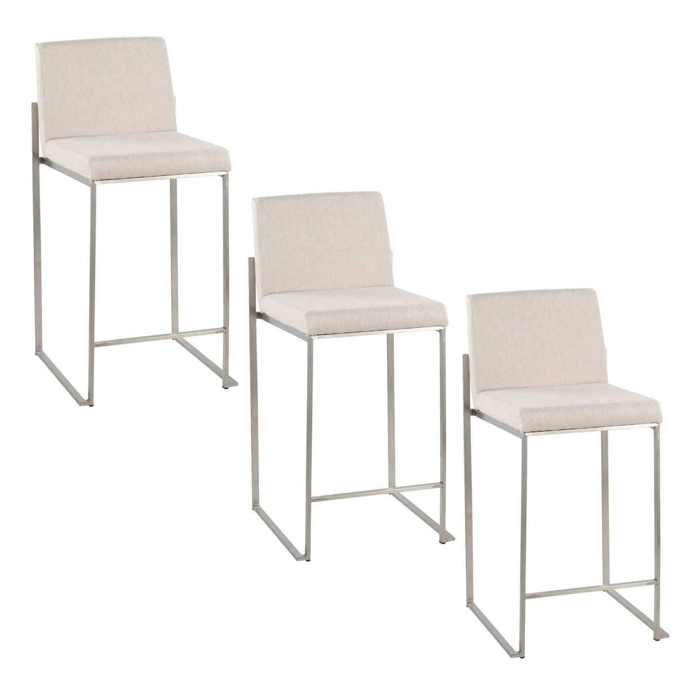Fuji - Contemporary High Back Counter Stool, Functional Design by HouseOfZazla