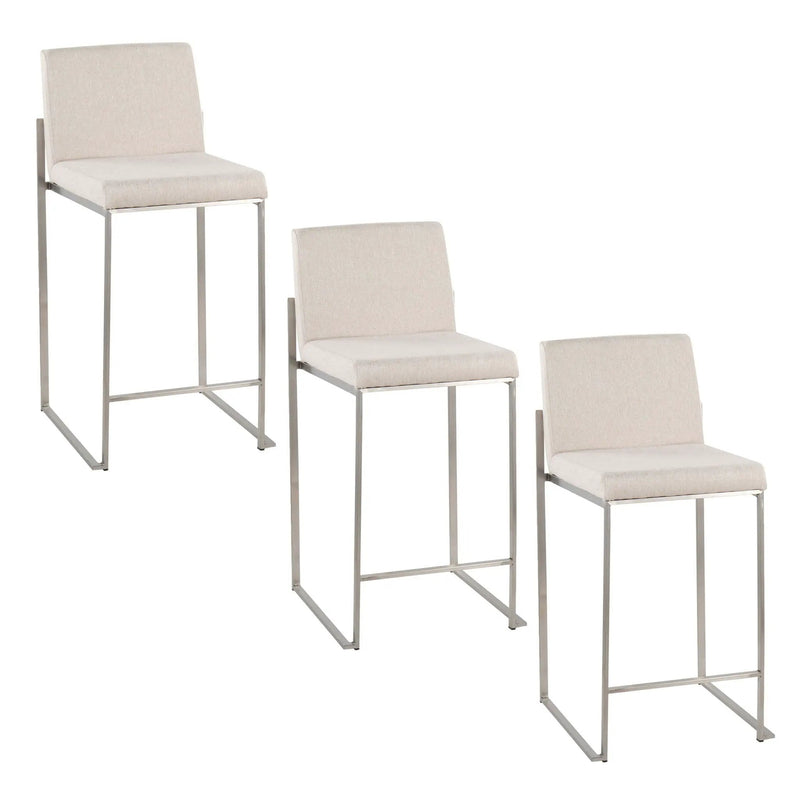 Fuji - Contemporary High Back Counter Stool, Functional Design by HouseOfZazla