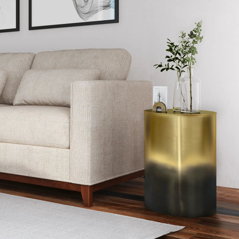 Curtis - Ombre Metal Cylinder Accent Table by Unique Piece Furniture