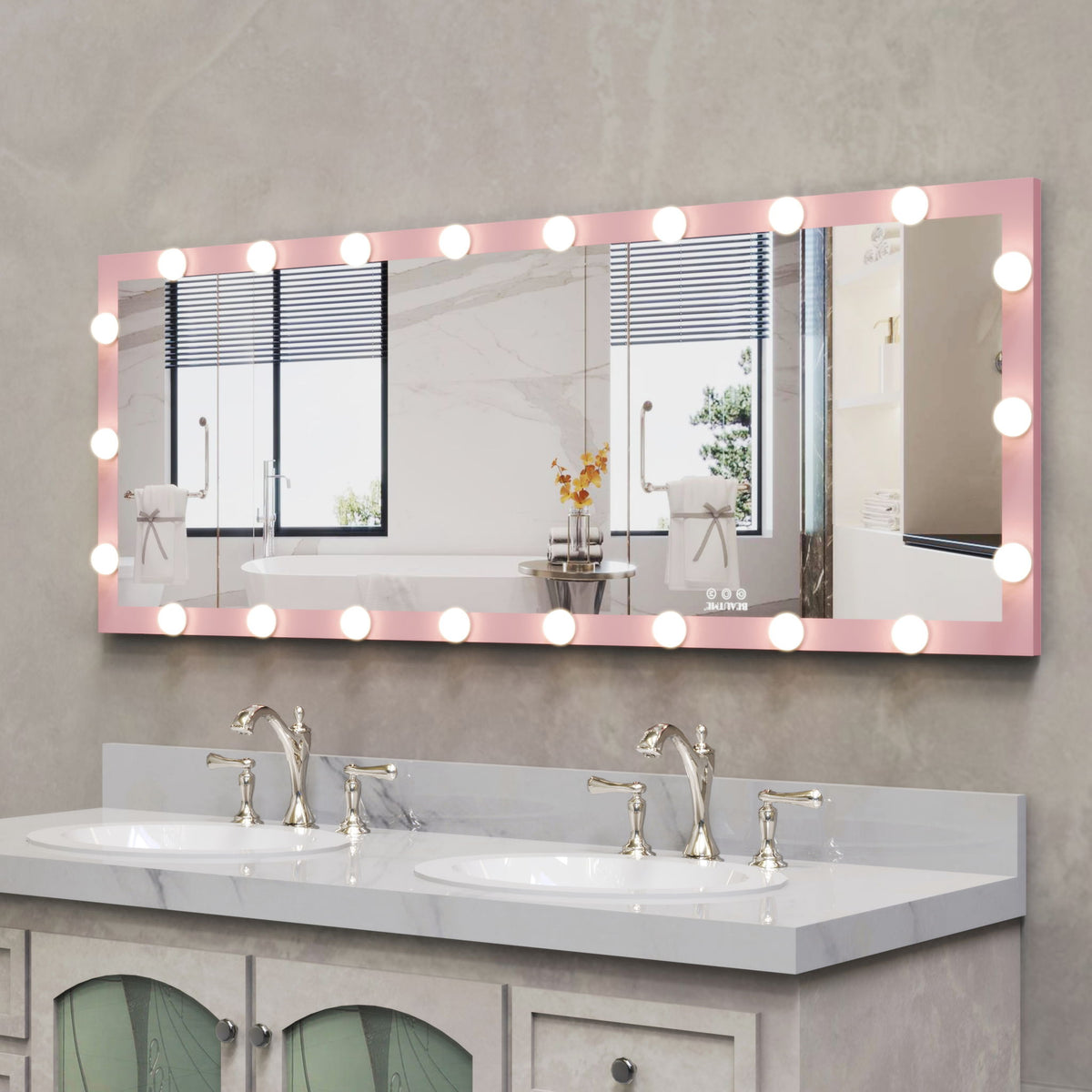Full Length Mirror with Lights and Touch Control – Pearl Silver, Black, or Pink, photo 31 of 40