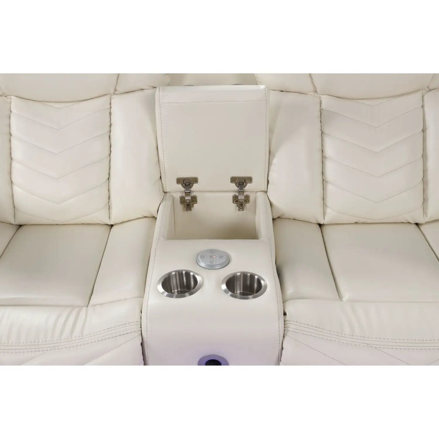 Challenger - Recliner Sectional Sofa, Built In USB, C Ports & Bluetooth by HouseOfZazla