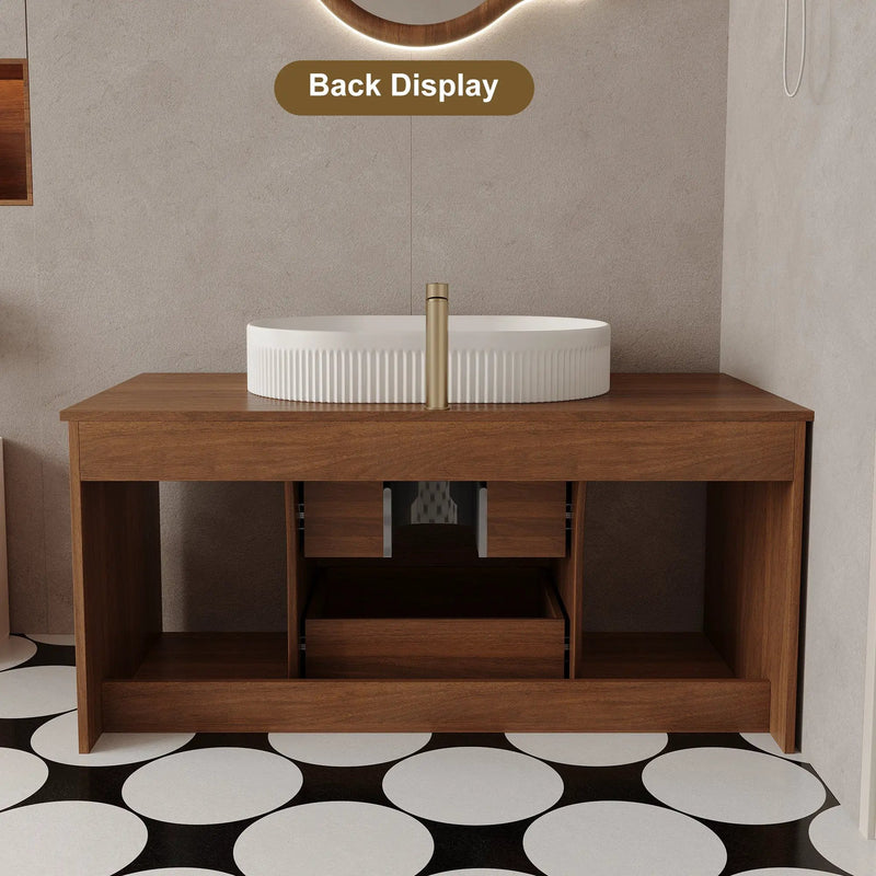 Wall-Mounted Bathroom Vanity with Ceramic Sink by HouseOfZazla