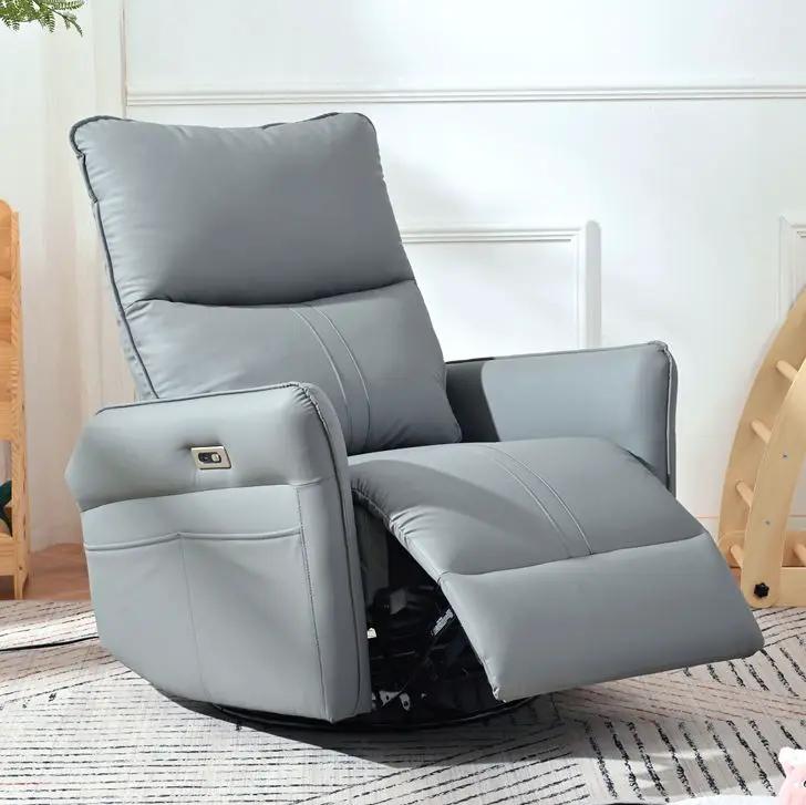 270° Power Swivel Rocker Glider Recliner Chair With USB Ports by HouseOfZazla
