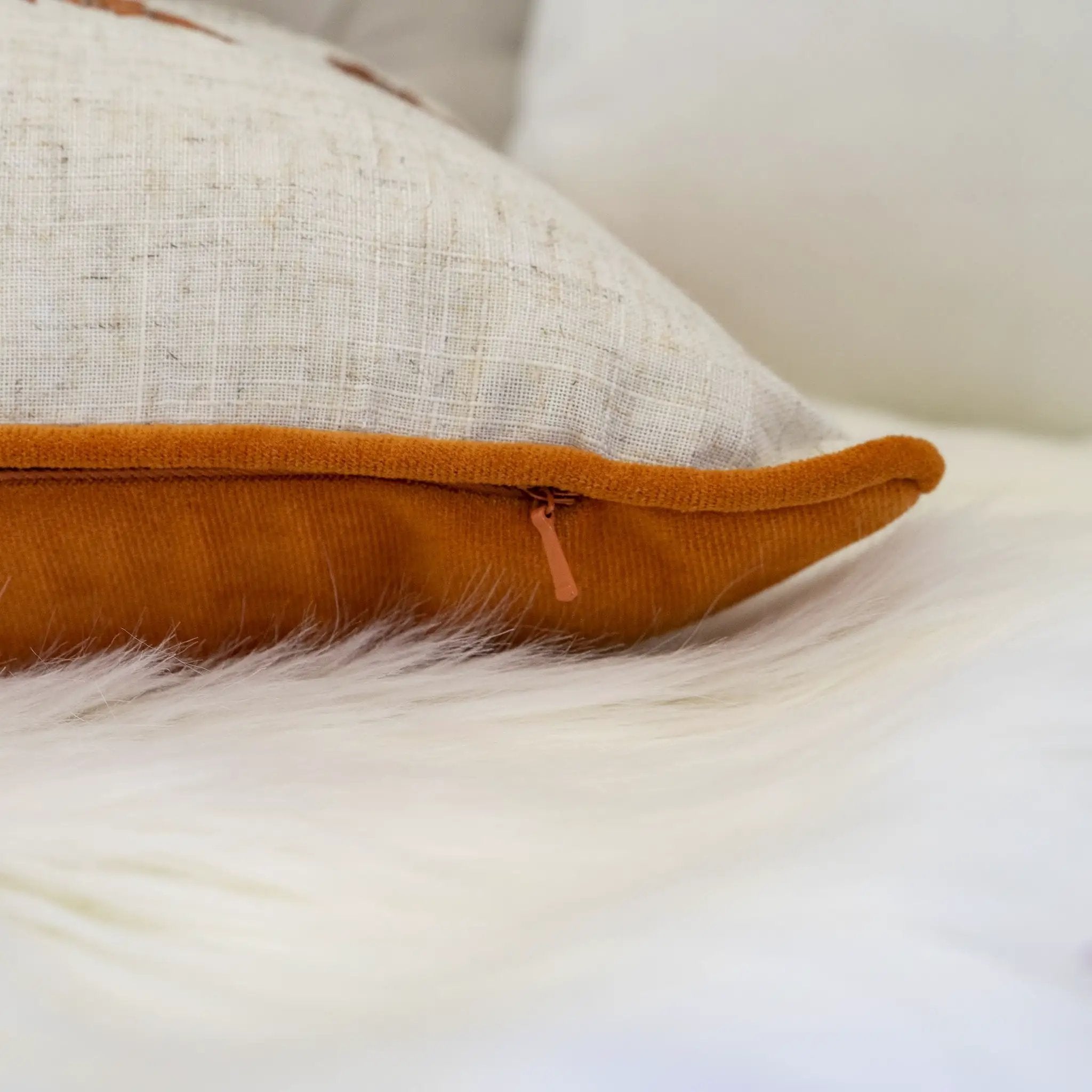 Embroidered Pumpkin Lumbar Throw Pillow – Fall Harvest Accent Cushion by HouseOfZazla