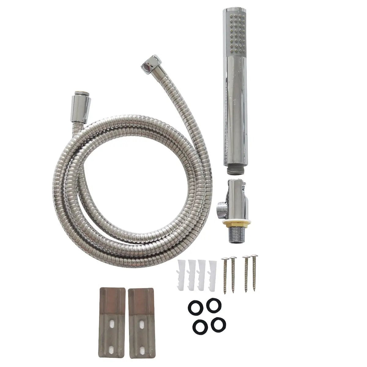 57 Inch Stainless Steel Shower Panel with12 x 8 Head Shower by DirectDeals