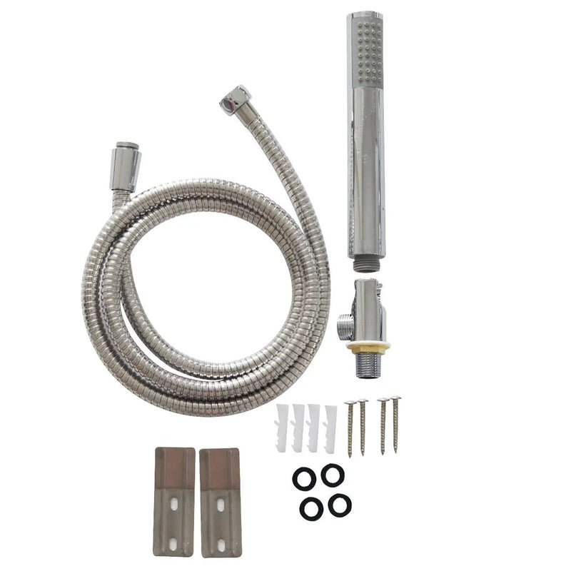 57 Inch Stainless Steel Shower Panel with12 x 8 Head Shower by DirectDeals