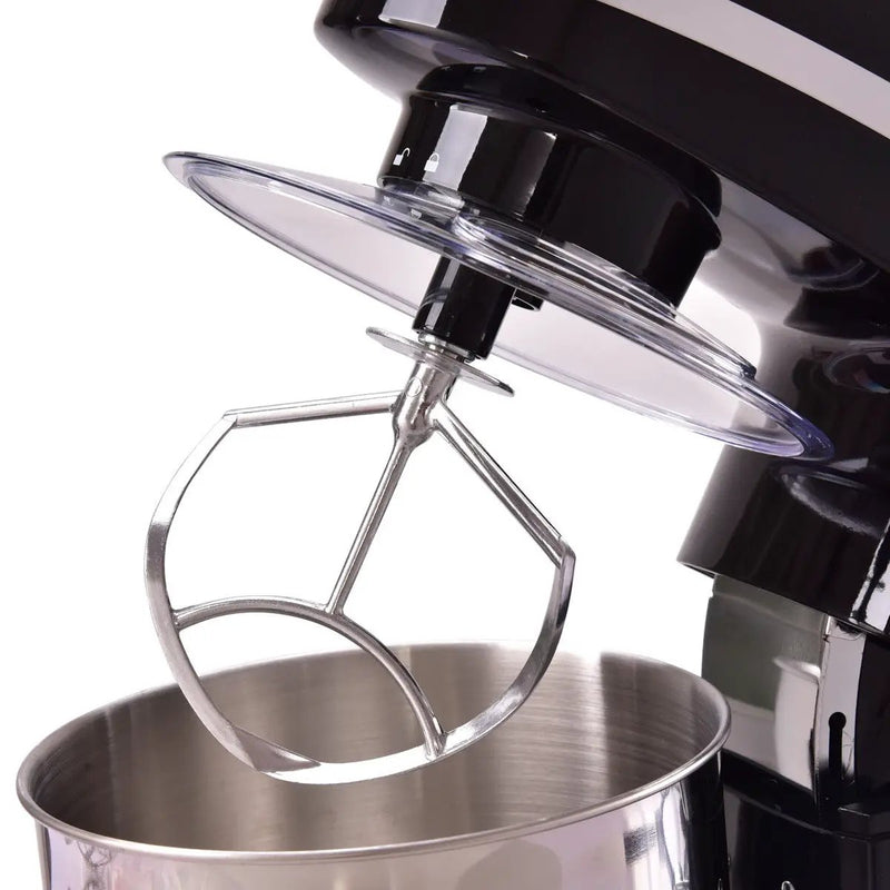 800 W 5.3 Quart Electric Food Stand Mixer with Stainless Steel Bowl-Black by DirectDeals