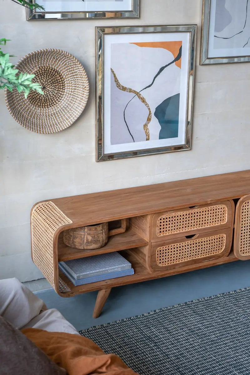 Teak Cabinet - Natural Wood / Brown by HouseOfZazla