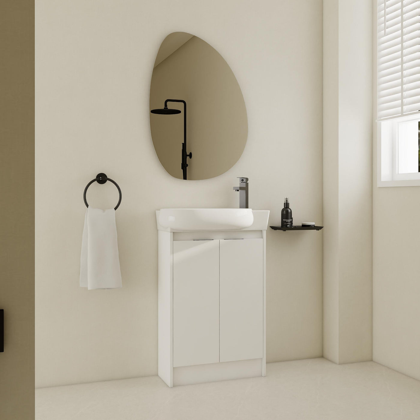23" Freestanding Bathroom Vanity with Sink, Soft Close Doors by HouseOfZazla