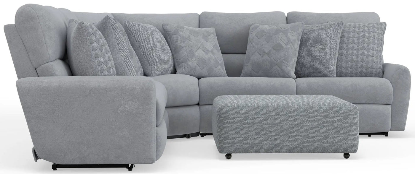 Majesty - Deep Seating Power Reclining Sectional And Ottoman by Unique Piece Furniture