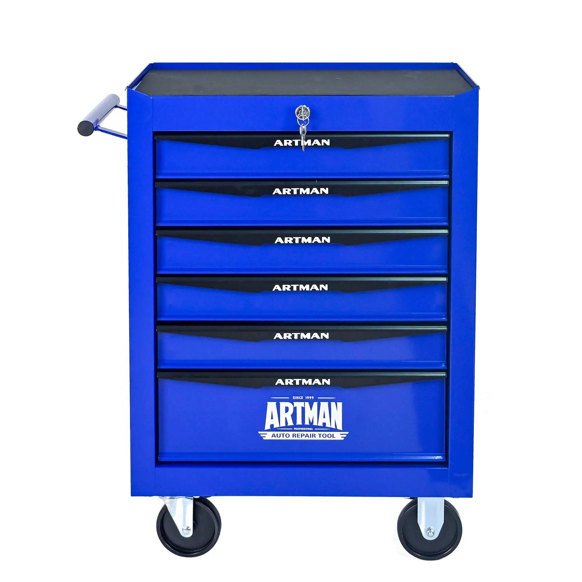 Rolling Metal Tool Chest With Drawers, Steel Storage Cabinet With Ball Bearing Slides by HouseOfZazla