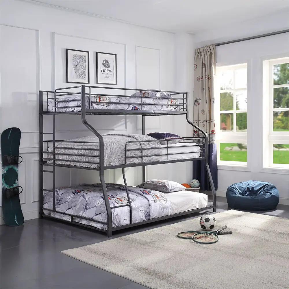 Caius II - Twin Over Full/Queen Bunk Bed - Gunmetal by Unique Piece Furniture
