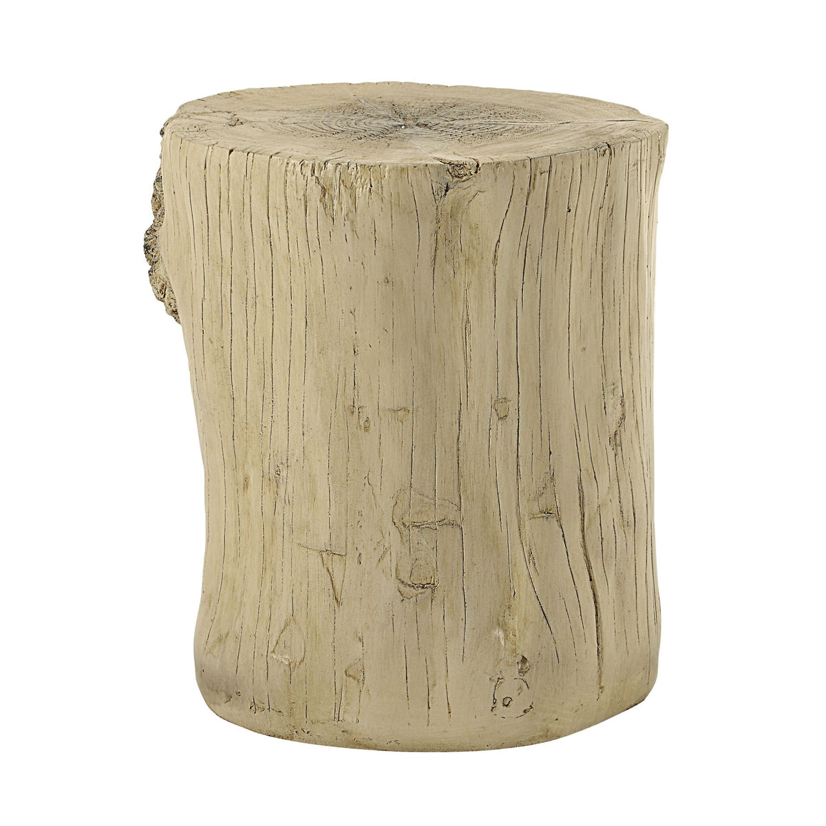 Brown Fiber Concrete Accent Table with Engineered Stone – Modern Rustic