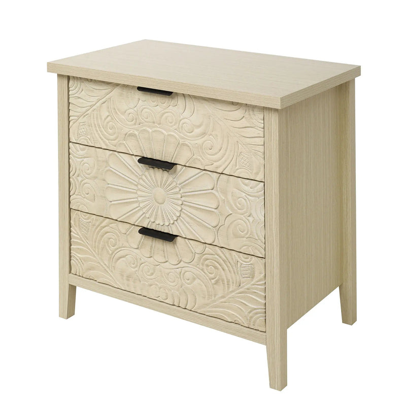 3 Drawer Cabinet - Natural Wood Finish by HouseOfZazla