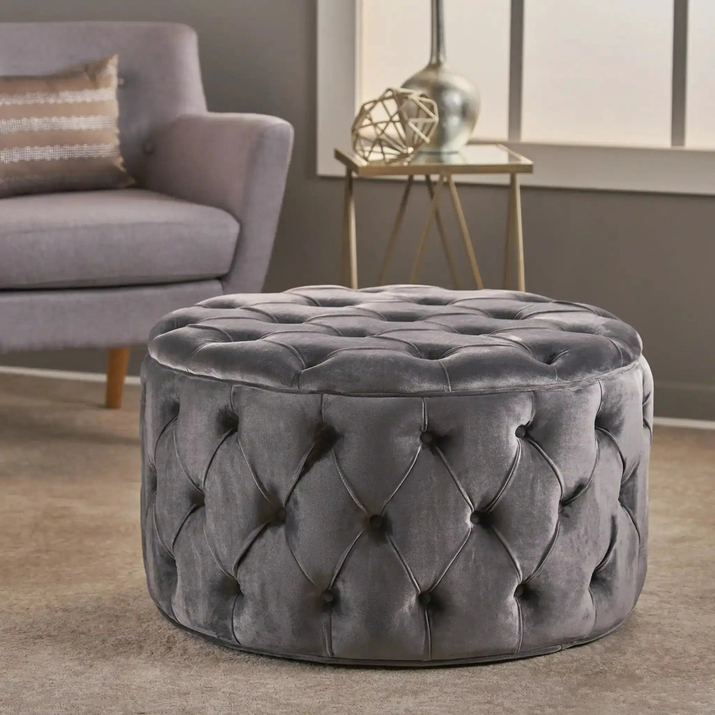 Modern Glam Ottoman Velvet by HouseOfZazla