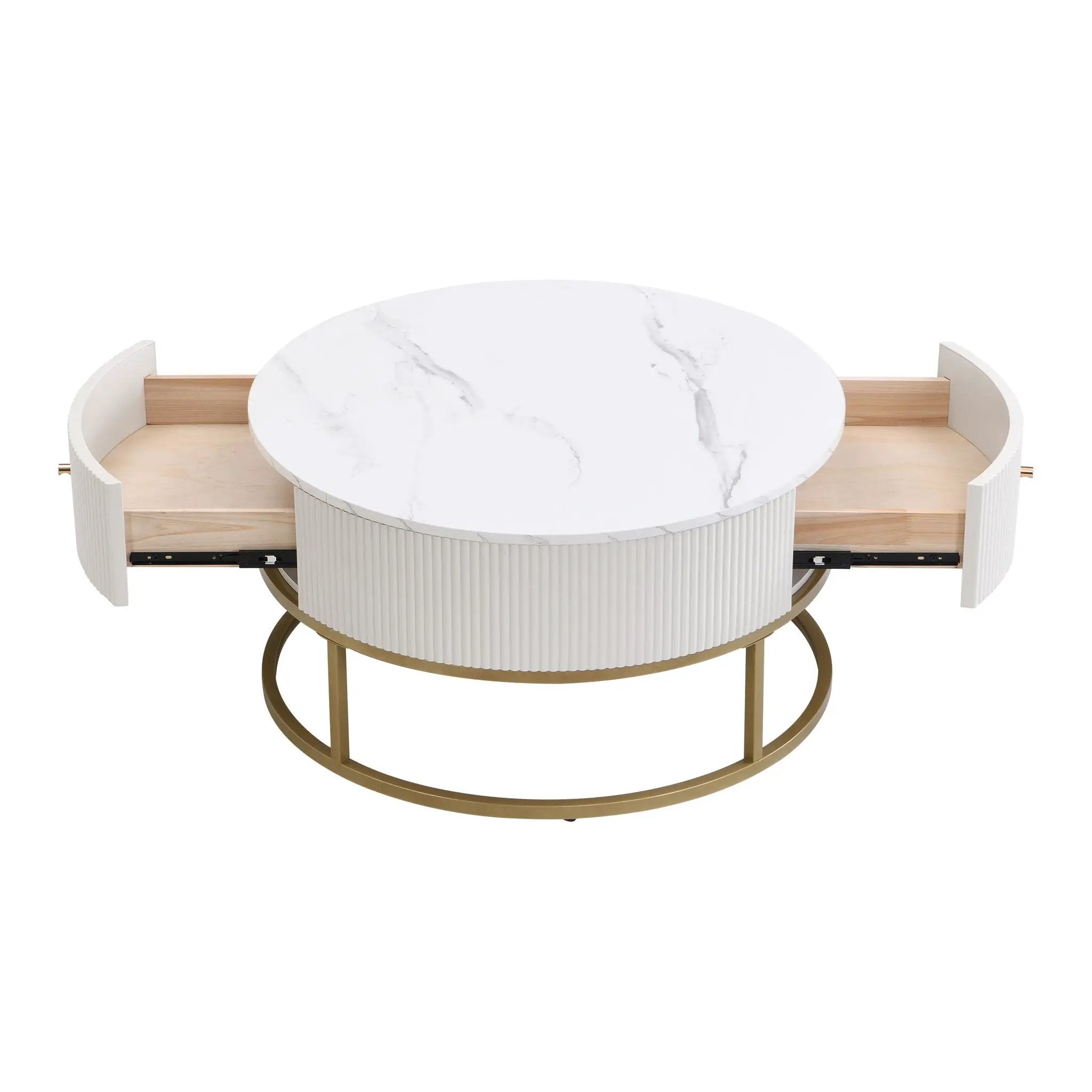 Modern Round Table With Drawers by HouseOfZazla