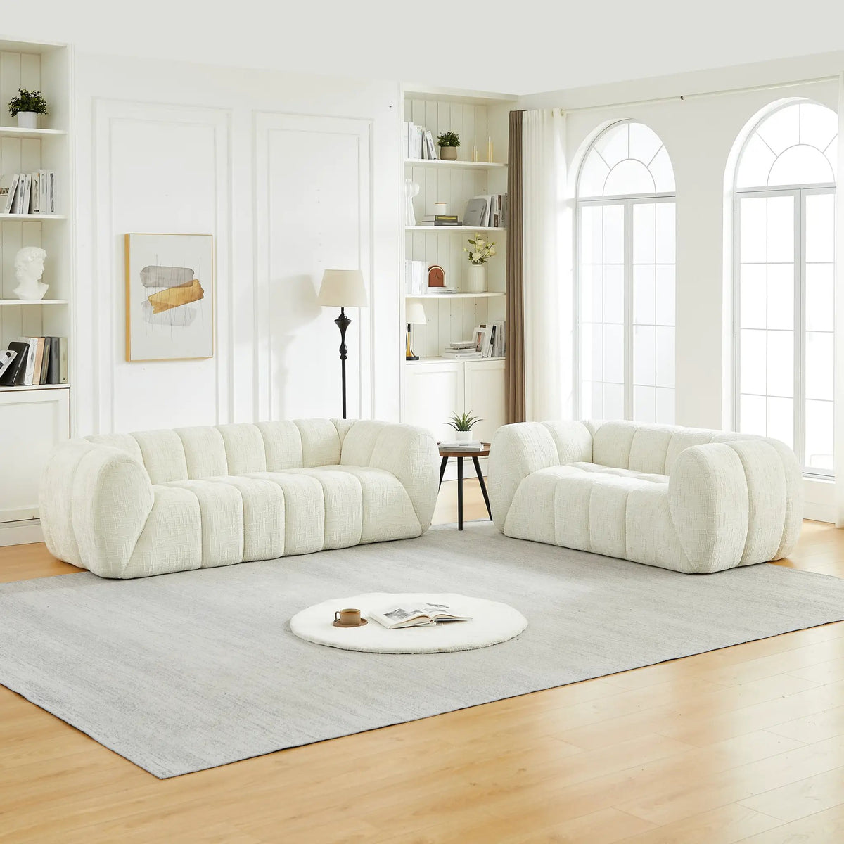 Chenille Pure Foam Sofa by HouseOfZazla