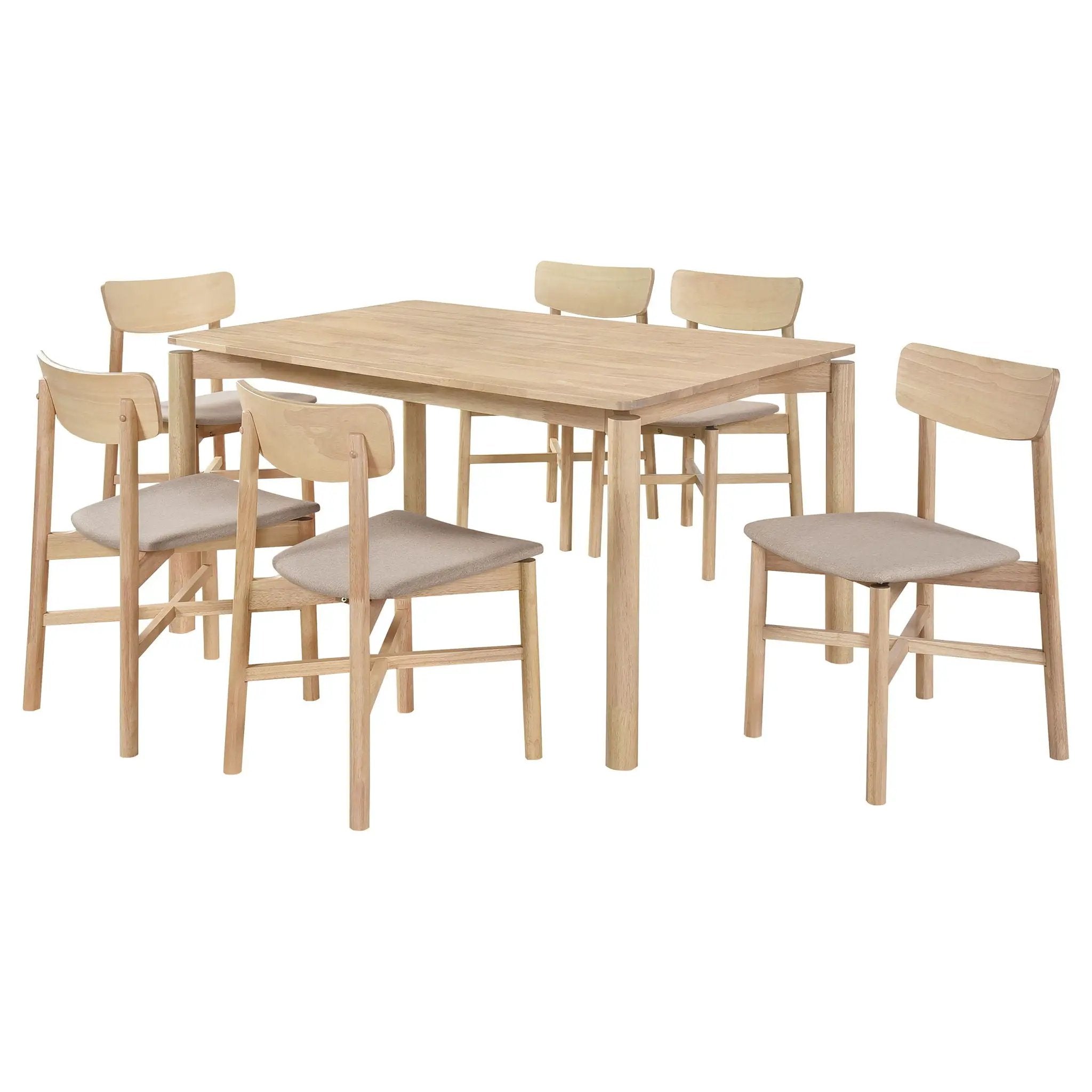 Parkridge 7-piece 59-inch Wood Dining Set White Washed by Unique Piece Furniture