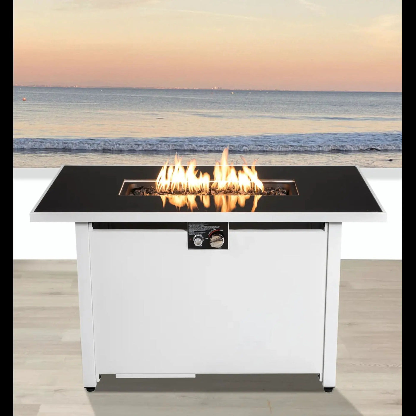 Rectangular Fire Pit With Frame Elegant Design by HouseOfZazla