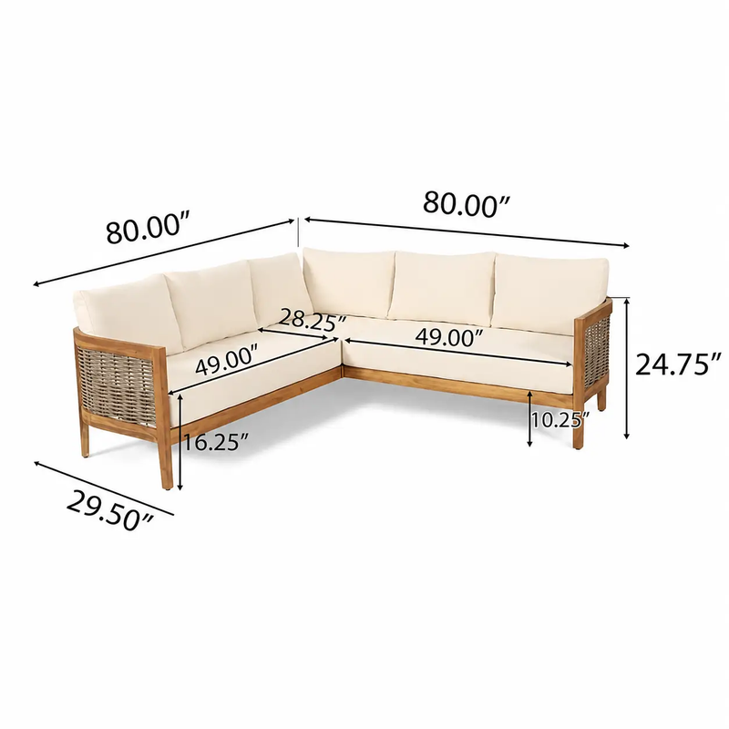 5-Seater Outdoor Patio Sofa Set by HouseOfZazla