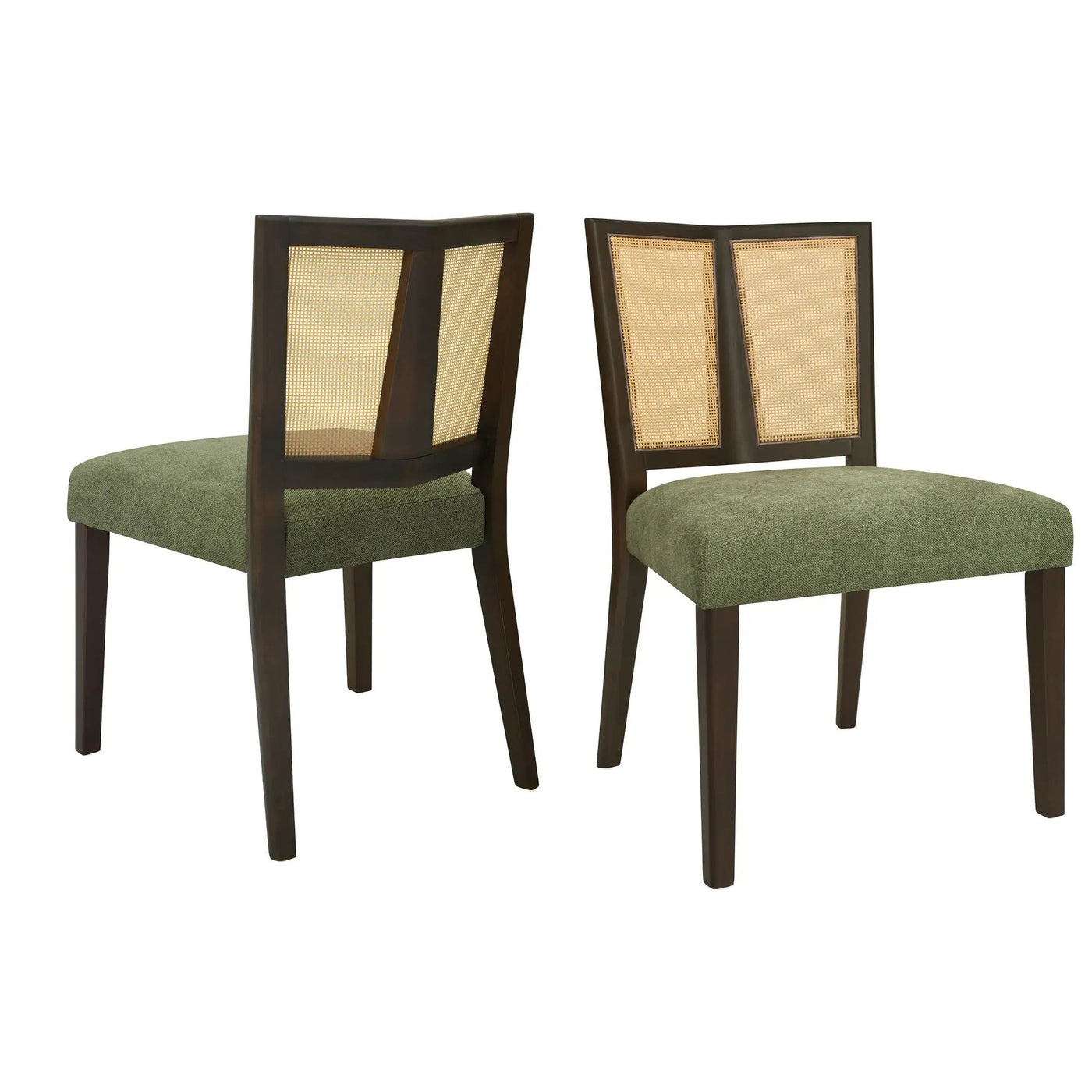 Mid Century Rattan Dining Chair Without Arms Set by HouseOfZazla