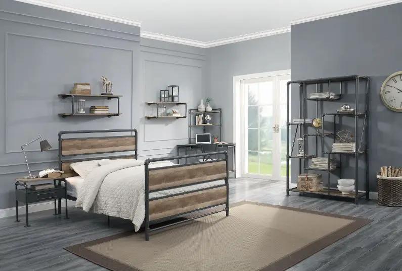 Brantley - Full Bed - Antique Oak & Sandy Gray by Unique Piece Furniture