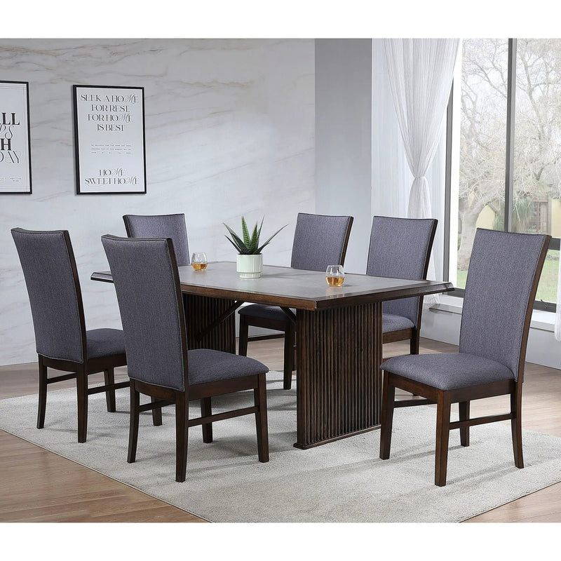 Wawona - Upholstered Dining Side Chair (Set of 2) - Gray by HouseOfZazla