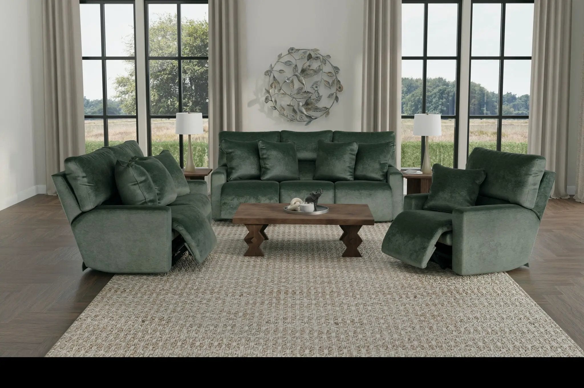 Rayton - Power Reclining Sofa With Zero Gravity - Pine by Unique Piece Furniture