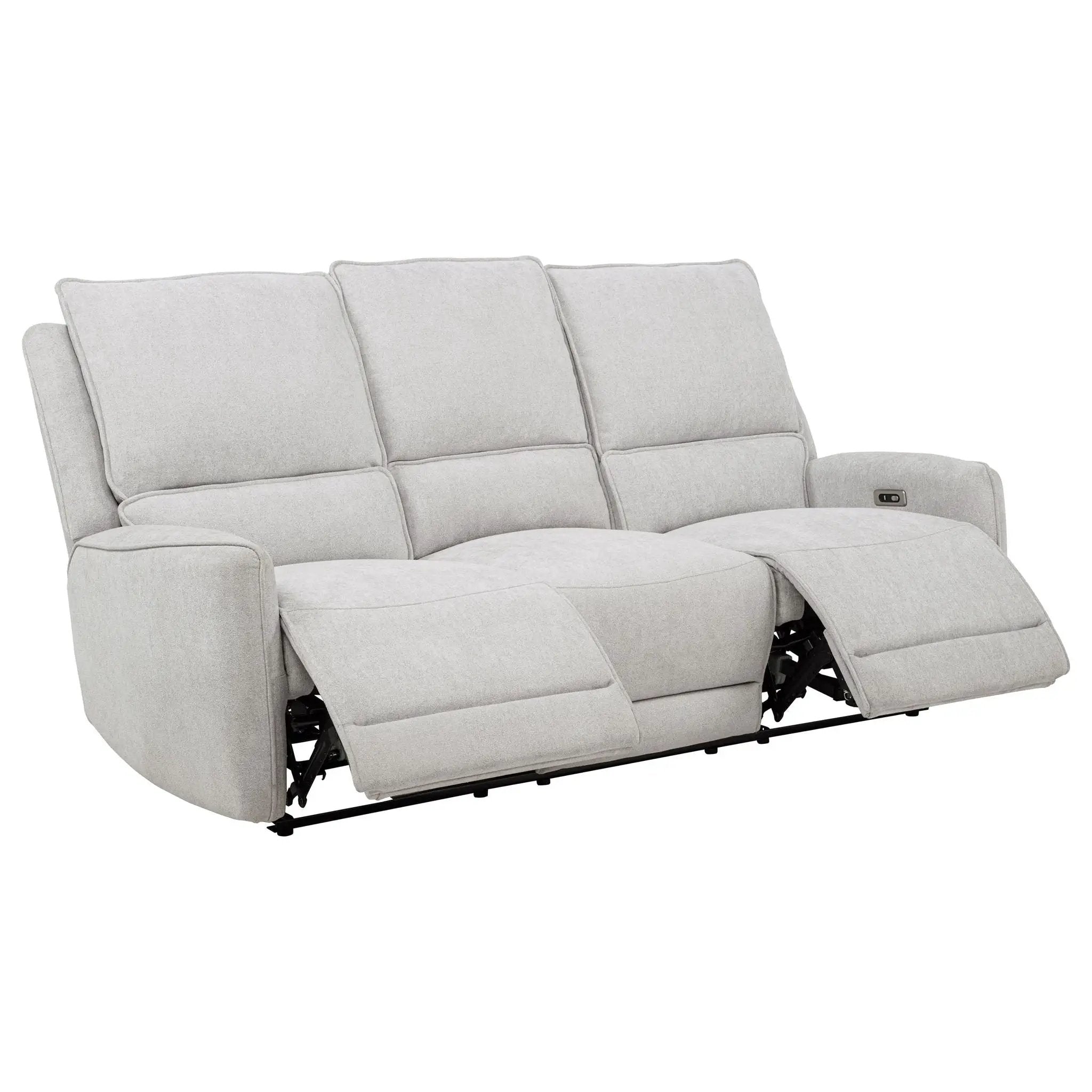 Sylmar Chenille Upholstered Power Reclining Sofa Dove Grey by Unique Piece Furniture