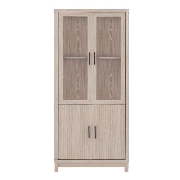 Jodie - Bookcase Cabinet With 6 Adjustable Shelves - Oak