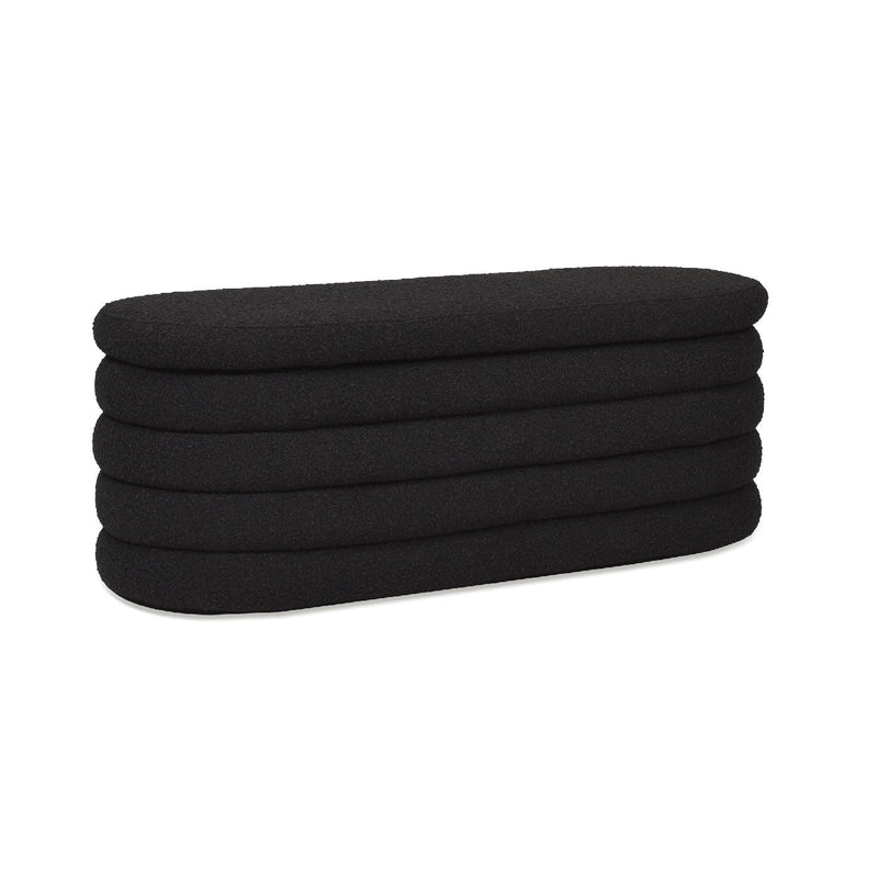 Fuji - Upholstered Oval Storage Bench by HouseOfZazla