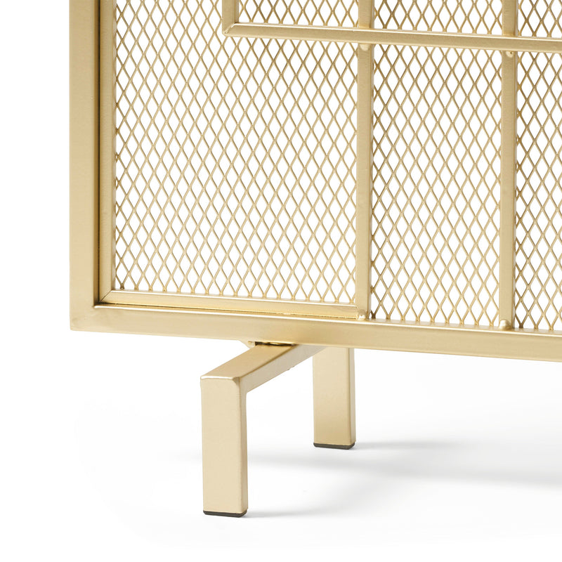 Dorothy Modern Single Panel Iron Fire Screen, photo 9 of 9