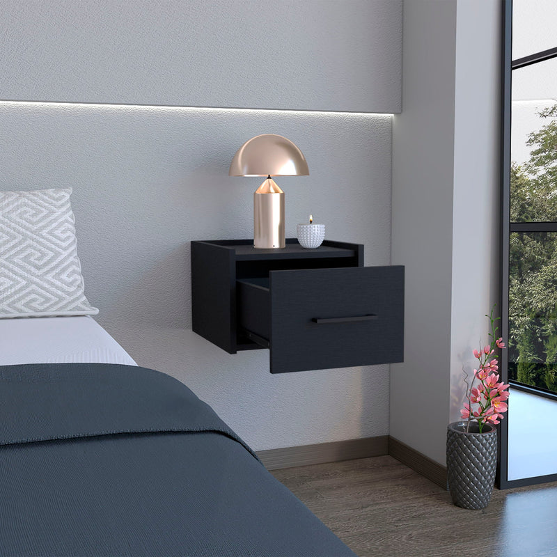Floating Nightstand with Handy Drawer - Black, photo 7 of 7