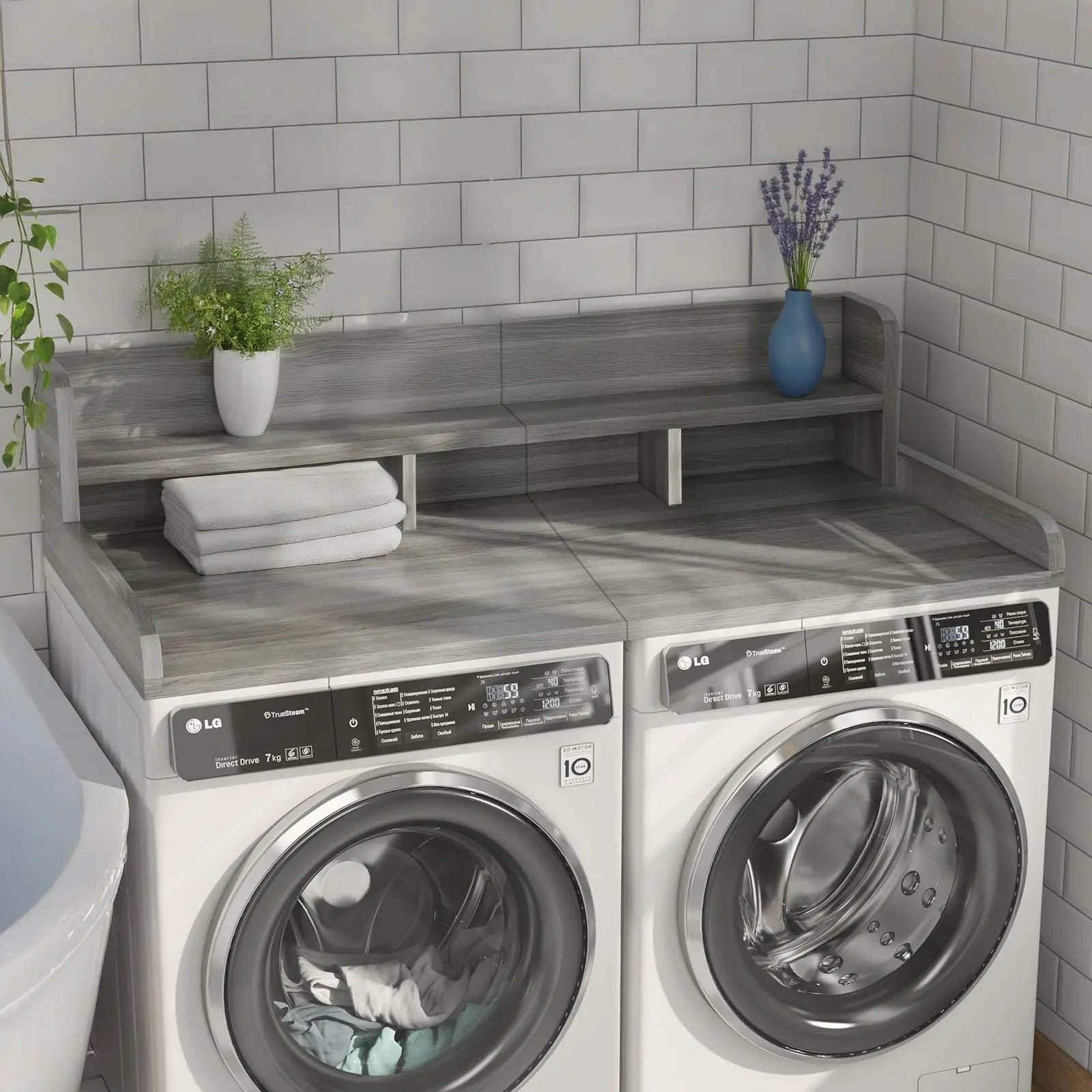 Washer Dryer Countertop with Non-slip Pads by HouseOfZazla
