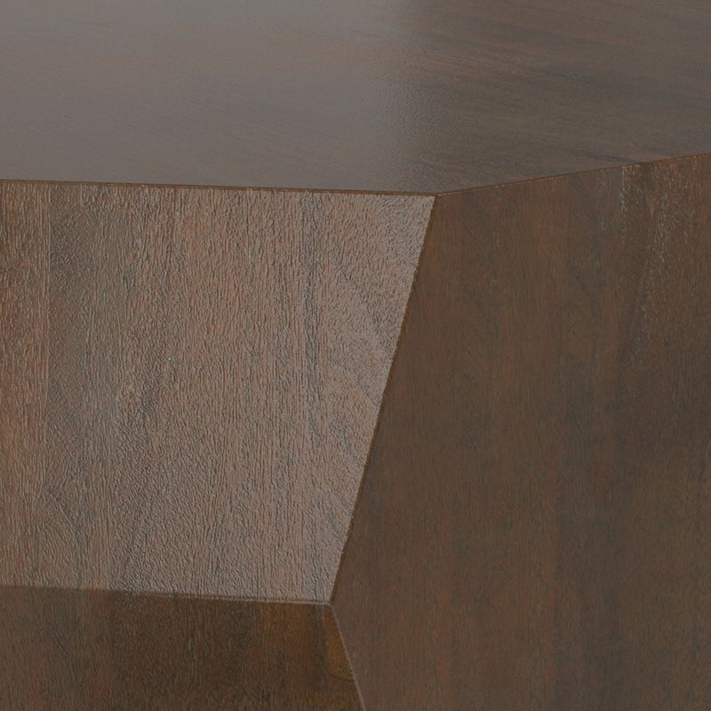 Eisley - Coffee Table With Geometric Design, - Walnut by HouseOfZazla