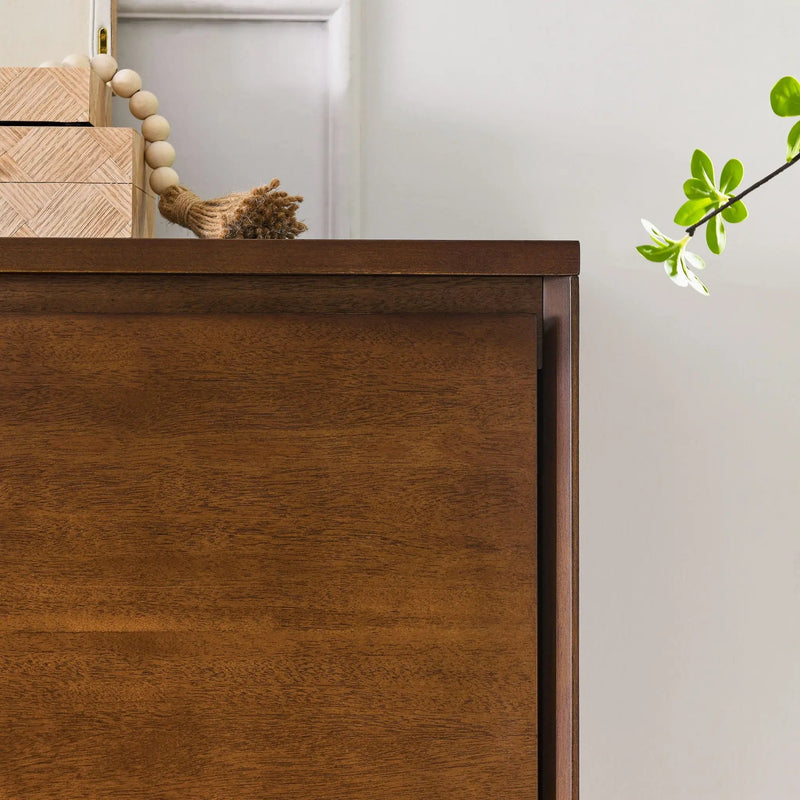Sideboard, Buffet Cabinet With 2 Outlet Holes, Storage Cabinet For Entryway, Hallway, Living Room, Kitchen, Dining Room, Bedroom - Walnut by HouseOfZazla