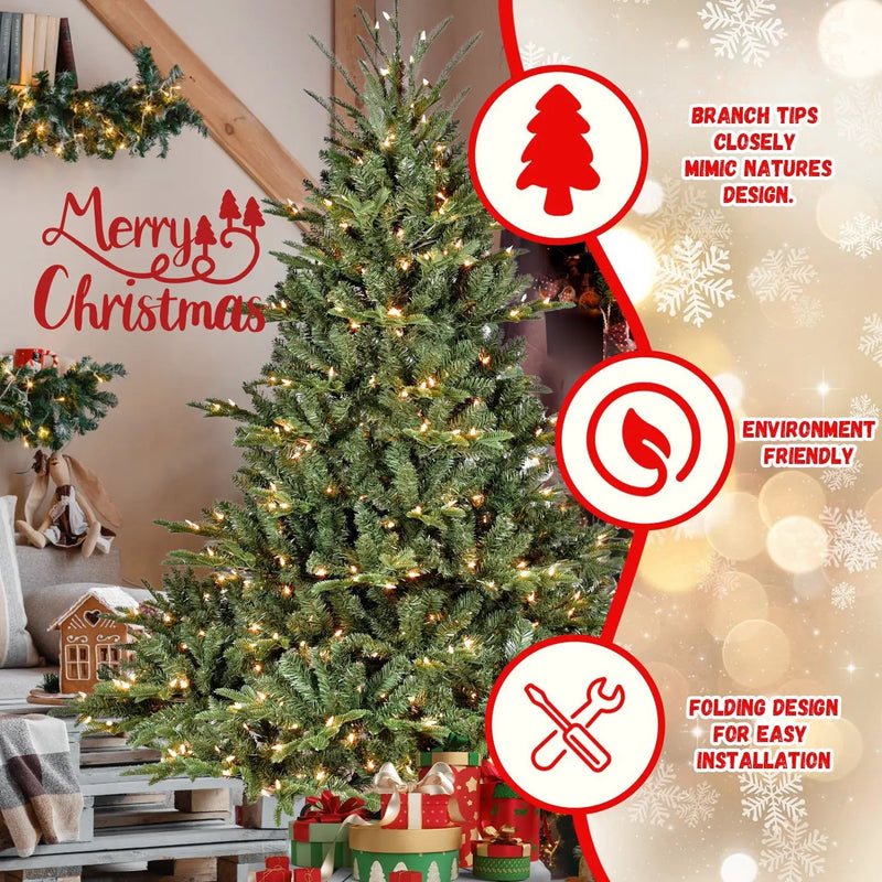 7FT Full-Shape Christmas Tree with 750 UL Lights by HouseOfZazla