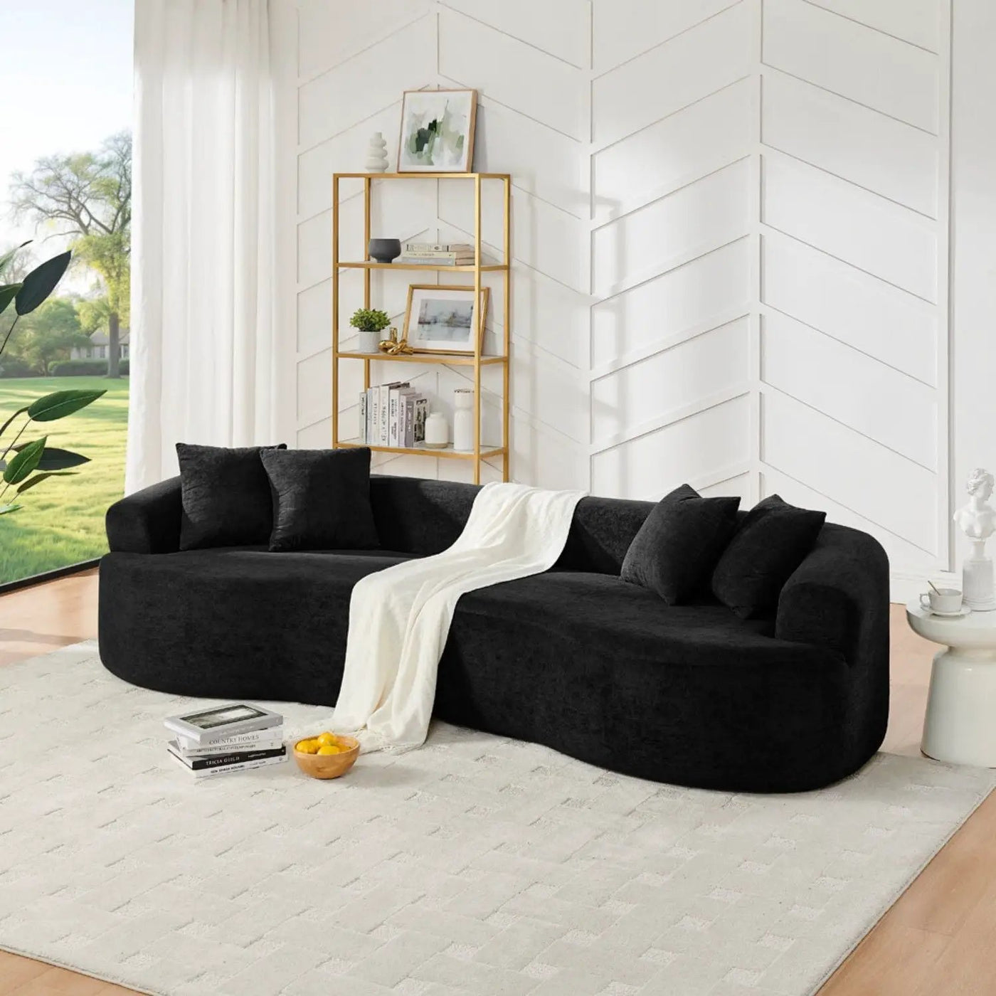 4 Seater Curved Cloud Sectional Sofa by HouseOfZazla