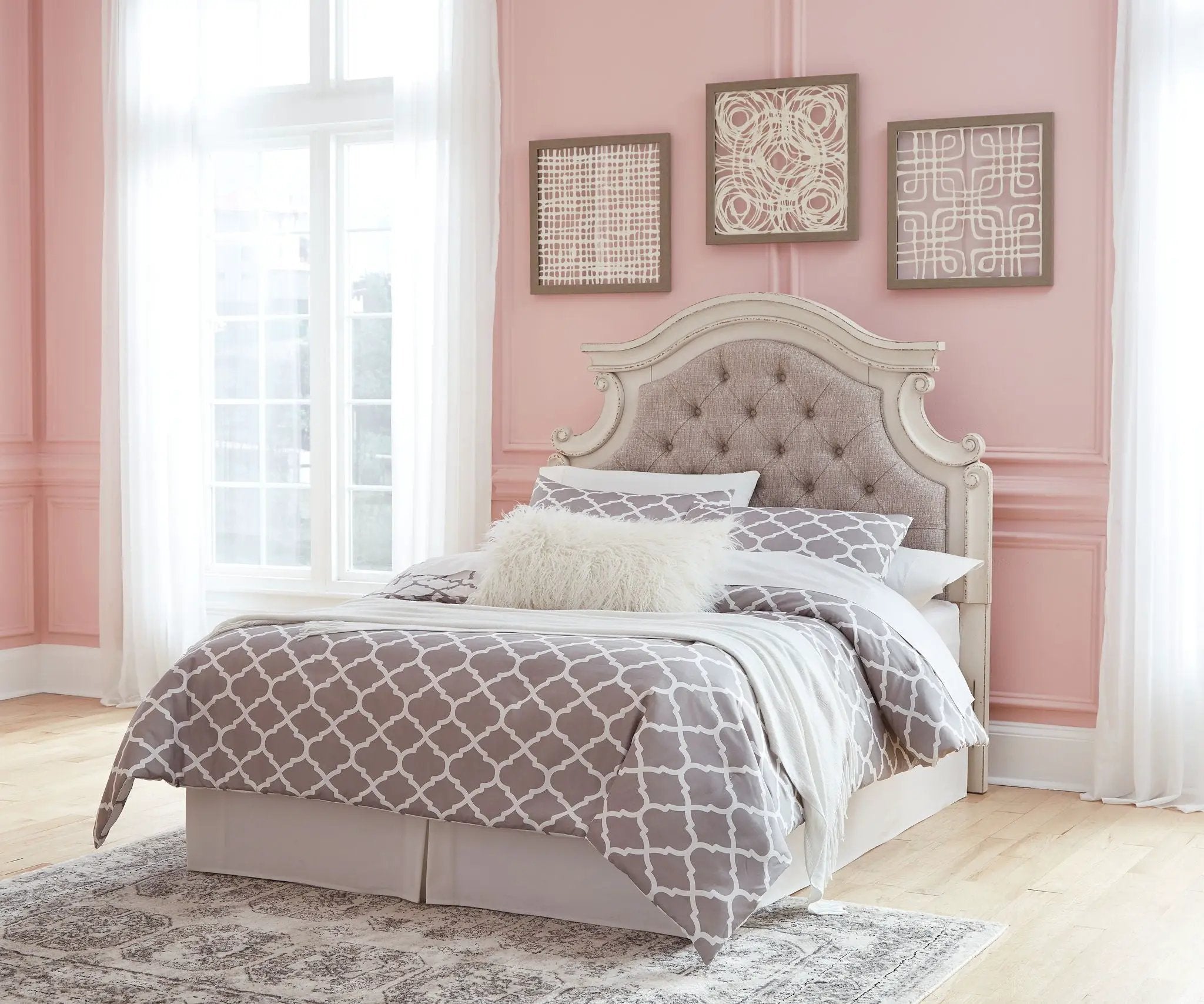 Realyn - Full UPH Panel Headboard - Chipped White by Unique Piece Furniture