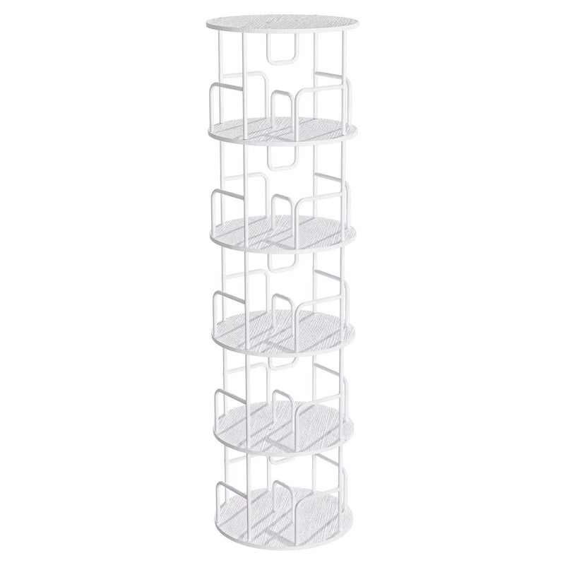 Rotating Bookshelf Tower 5 Tier Spinning 360 Degree Revolving Storage Shelf by Unique Piece Furniture