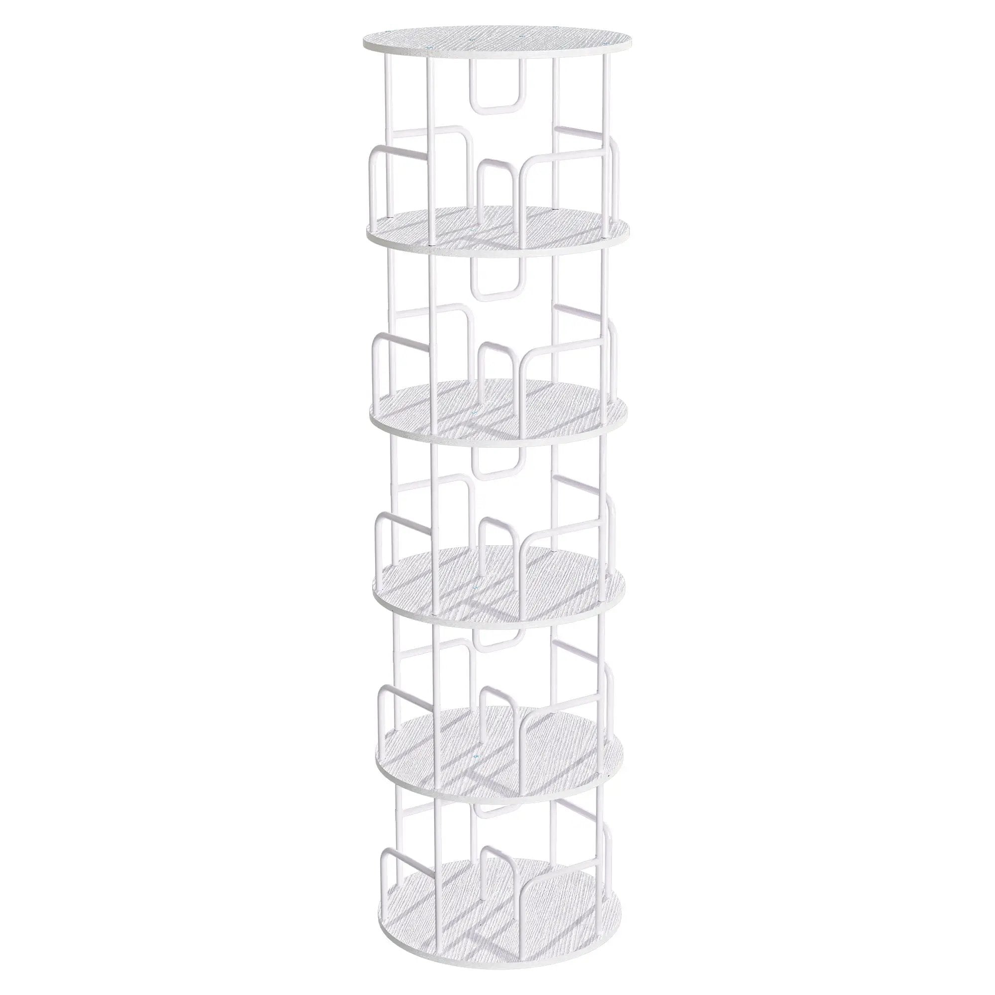 Rotating Bookshelf Tower 5 Tier Spinning 360 Degree Revolving Storage Shelf by HouseOfZazla