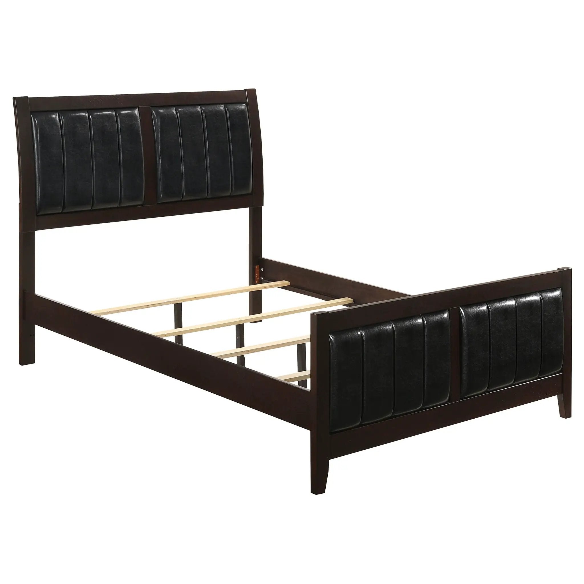 Carlton Wood California King Panel Bed Cappuccino by Unique Piece Furniture