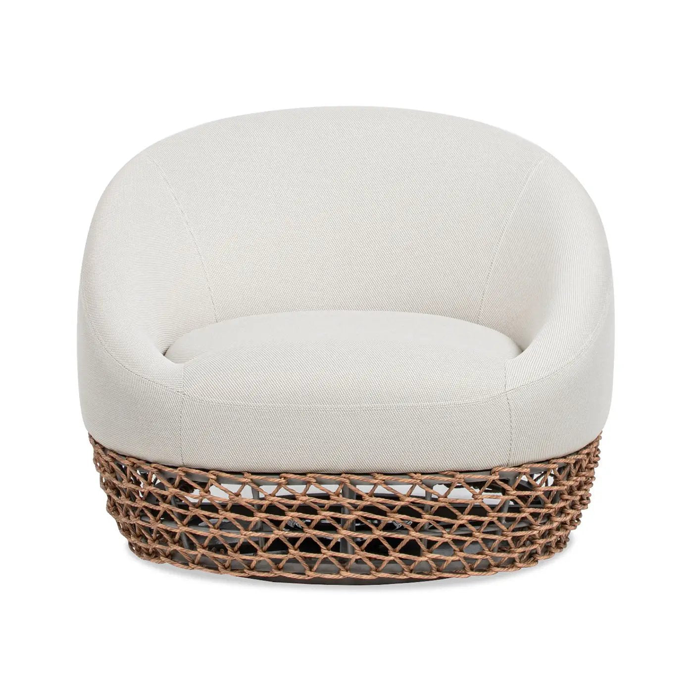 Willow - Upholstered Patio Deep Seating Armchair, Wicker Frame by HouseOfZazla