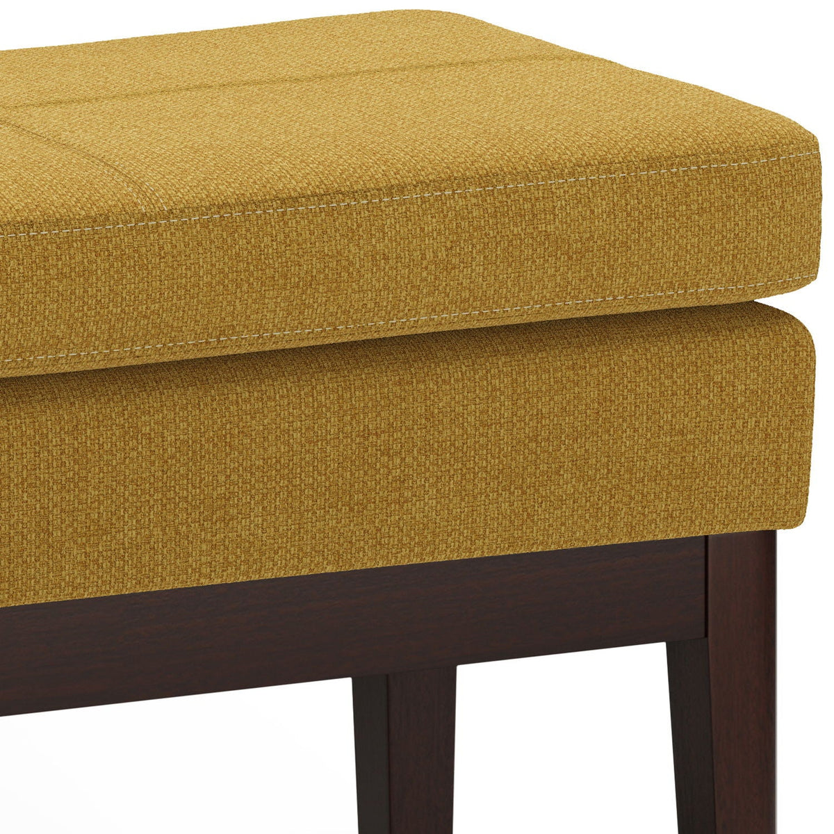Mid-Century Ottoman Bench with Solid Wood Construction - Multiple Colors, photo 33 of 40