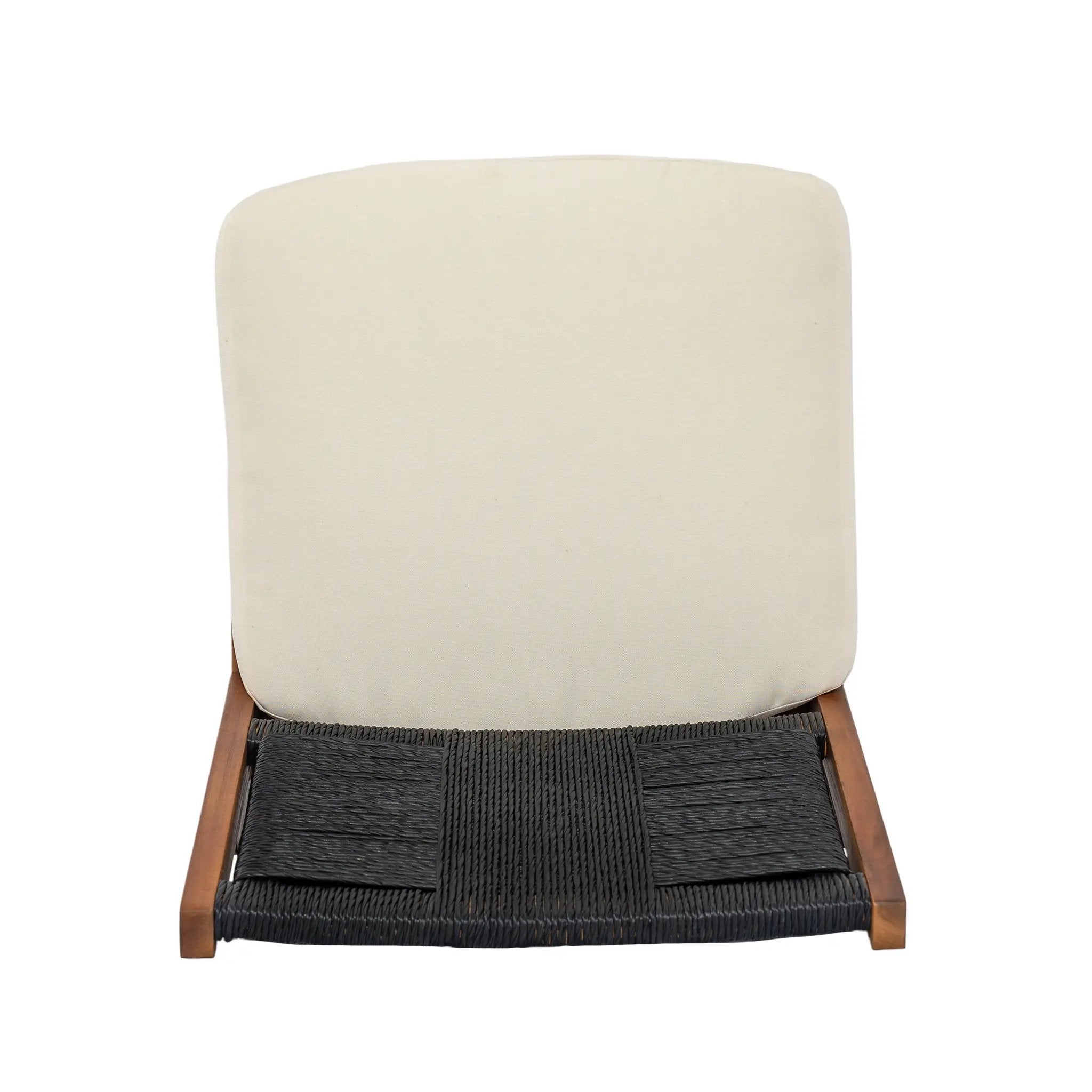 4 Pieces Arly Black Outdoor Bar Stool Solid Acacia Wood and Woven Wicker by HouseOfZazla