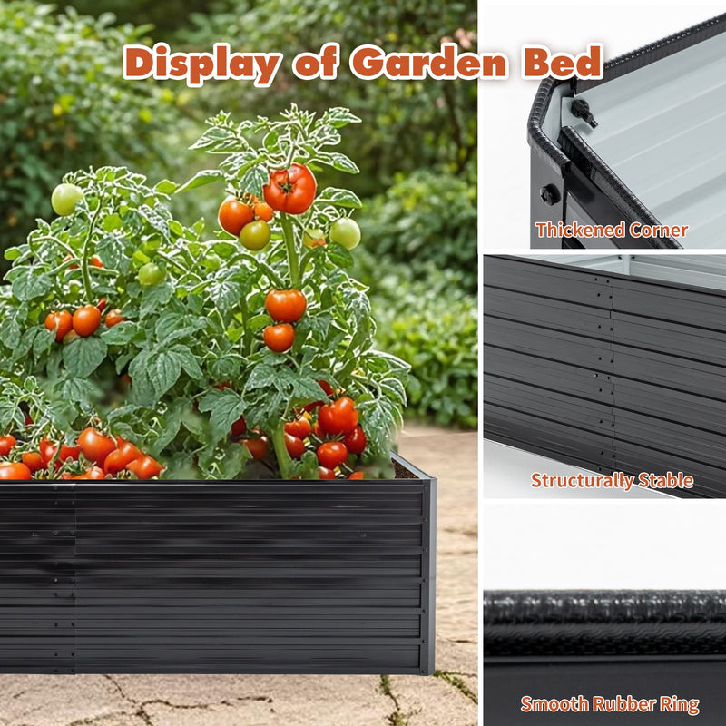 2-Pack 6x3x2 FT Galvanized Metal Raised Garden Beds by HouseOfZazla