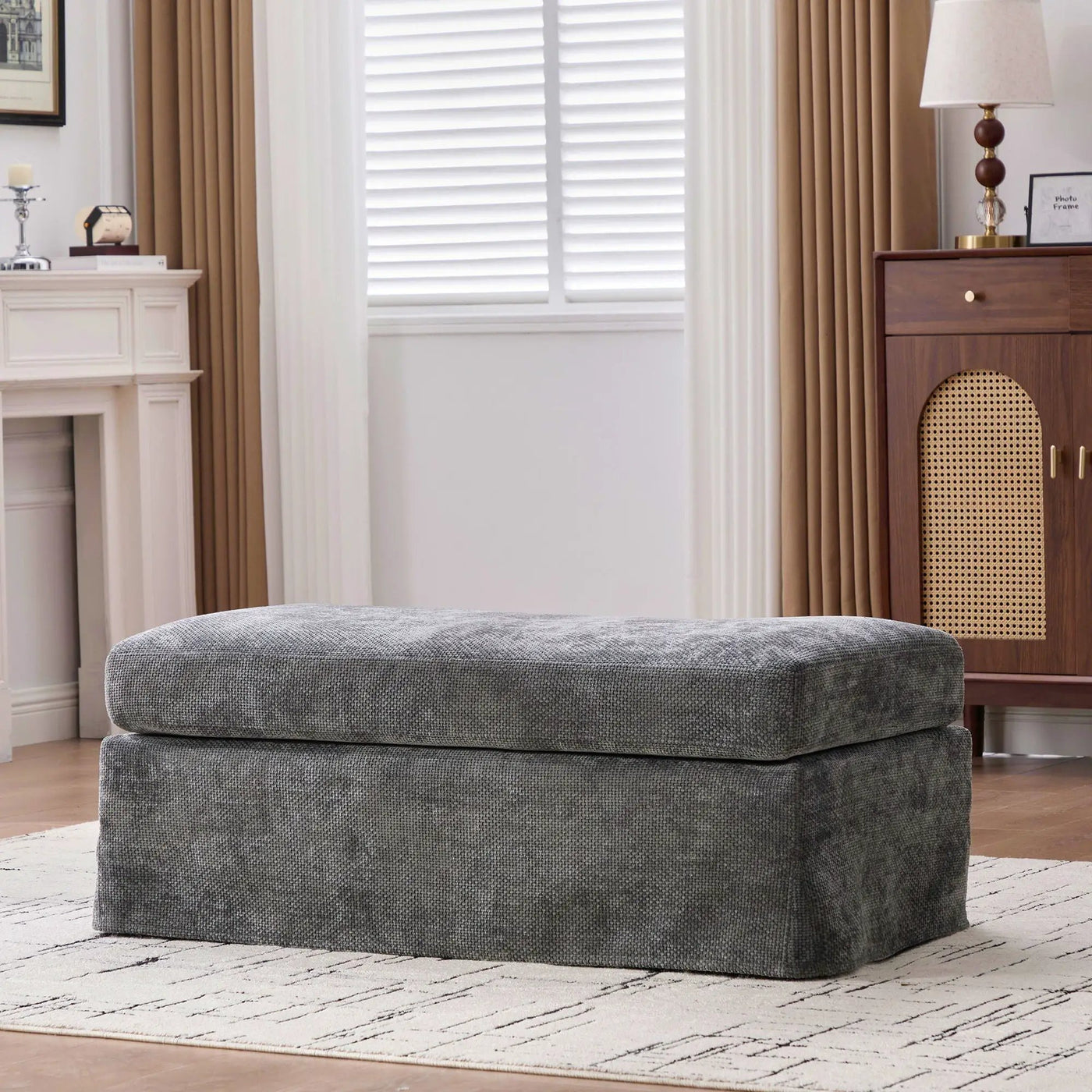 Ottoman Foot Stool With Metal Legs by HouseOfZazla